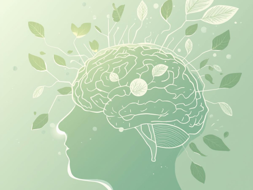 Brain and nature combined to represent how stress recovery affects both mind and body.